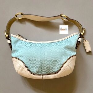 Coach Y2K Signature Blue White Mini Soho Hobo Shoulder Bag 1455 China